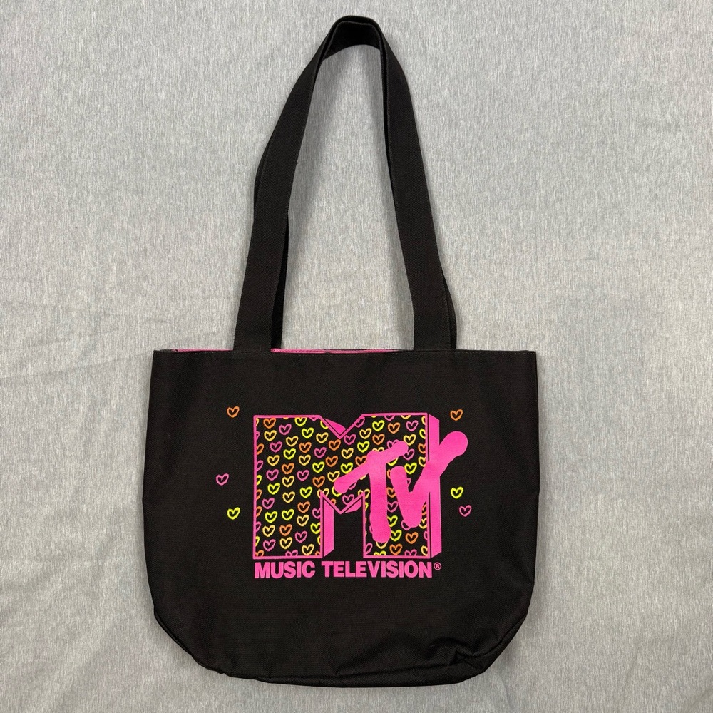 Vintage MTV Music Television Tote Bag Y2K Logo 2004